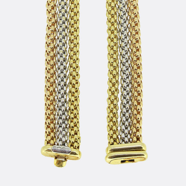 Fope Tricolour Three-Row Necklace