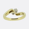 Vintage Two-Stone Diamond Crossover Ring