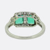 Art Deco Two-Stone Emerald and Diamond Ring