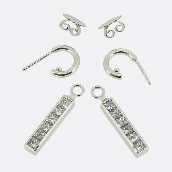 Theo Fennell Diamond Strip Earrings