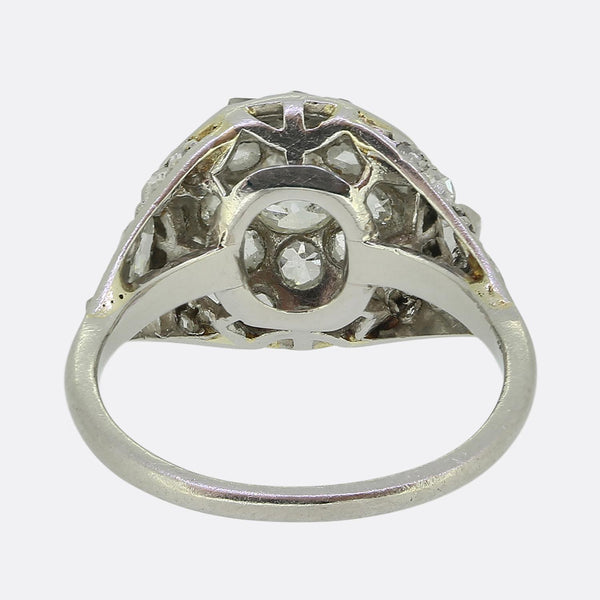 Vintage Old and Rose Cut Diamond Cluster Ring