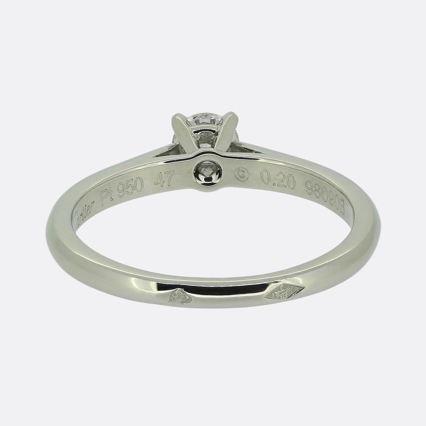 Cartier 0.20 Carat Diamond Solitaire Ring