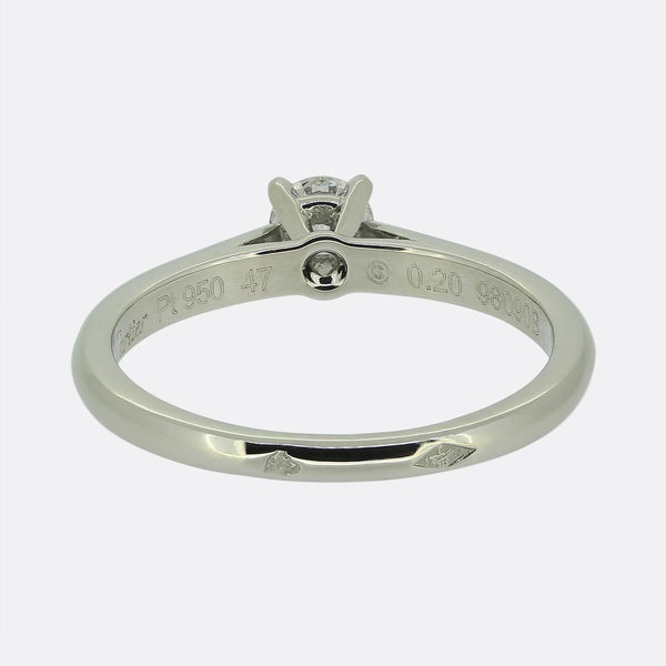 Cartier 0.20 Carat Diamond Solitaire Ring