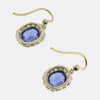 Antique Ceylon Sapphire and Diamond Drop Earrings