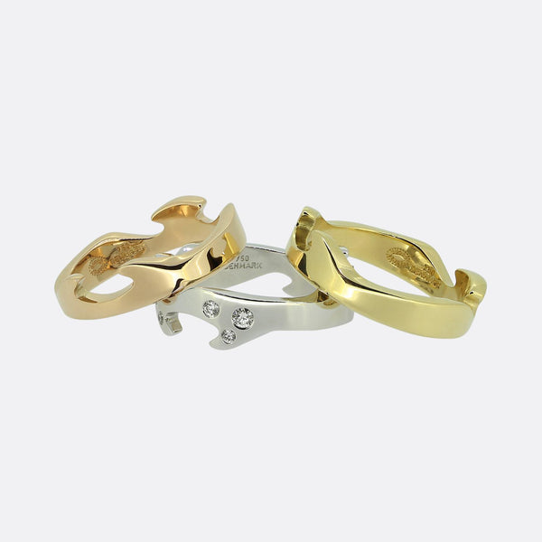 Georg Jensen Fusion 3pcs Ring Size J (49)