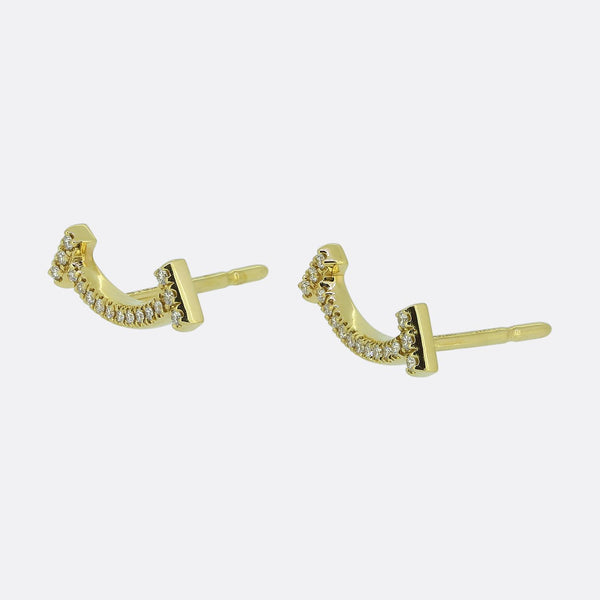 Tiffany & Co. Diamond T Smile Mini Earrings