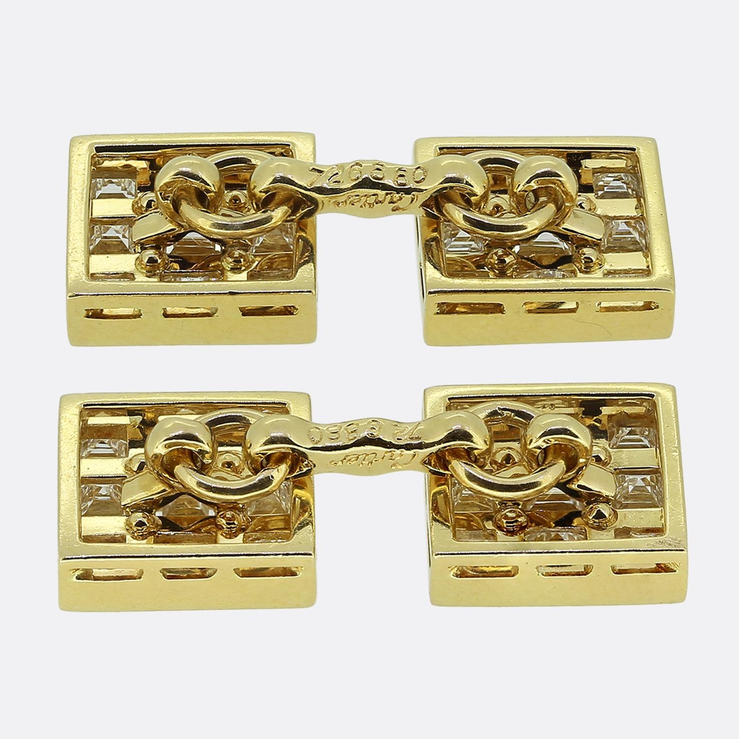 Cartier Carré Cut Diamond Cufflinks