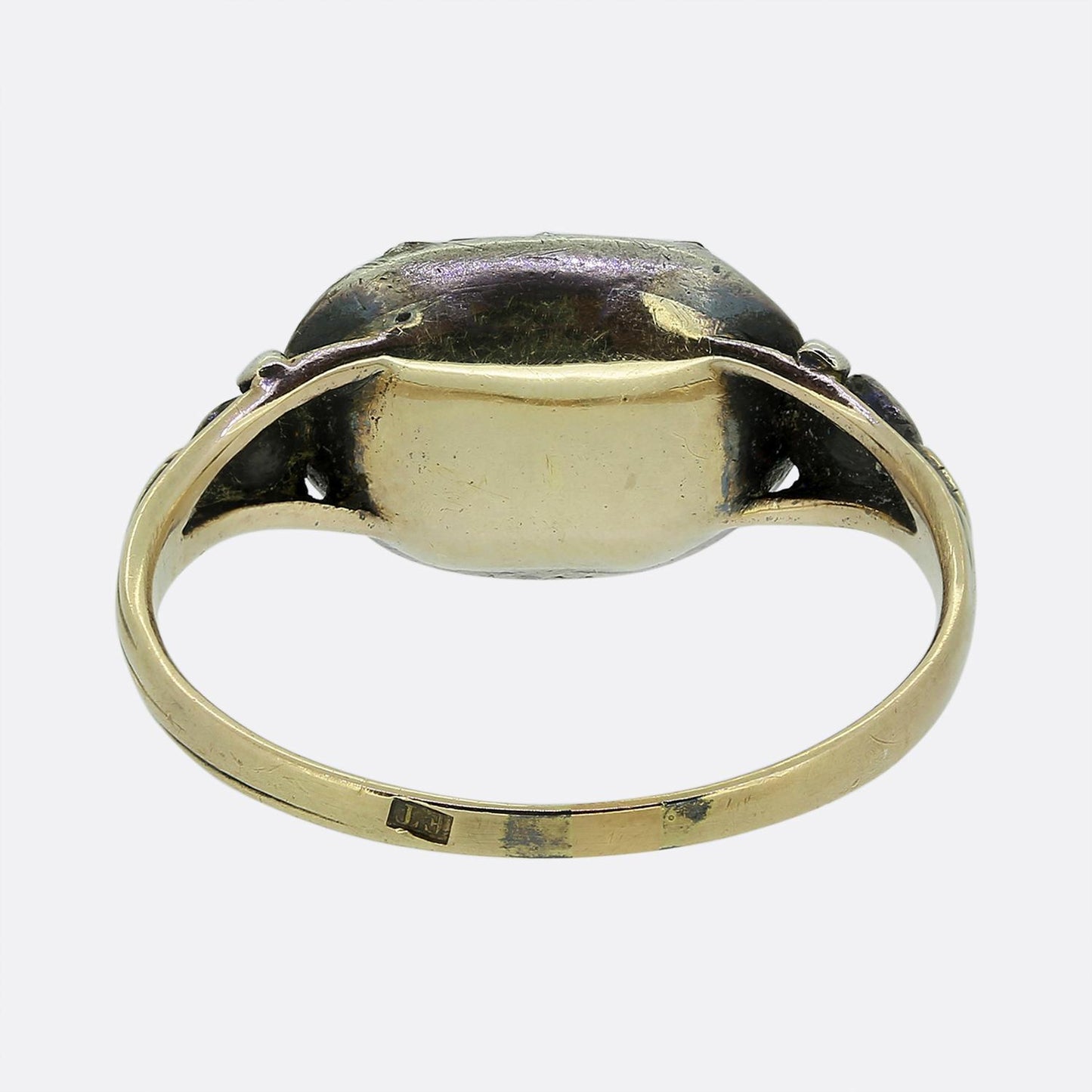 Georgian Double Cabochon Ruby Heart and Diamond Ring