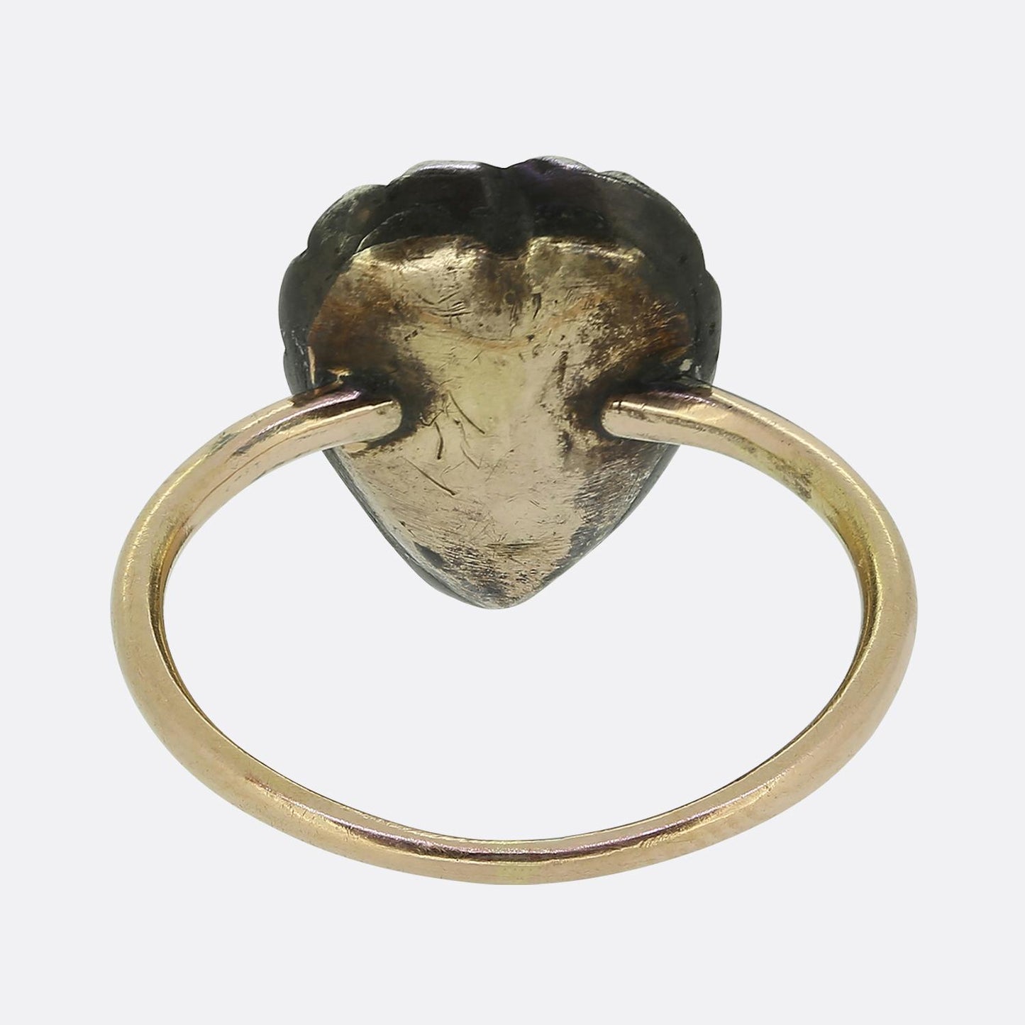 Georgian Sapphire and Diamond Cluster Ring