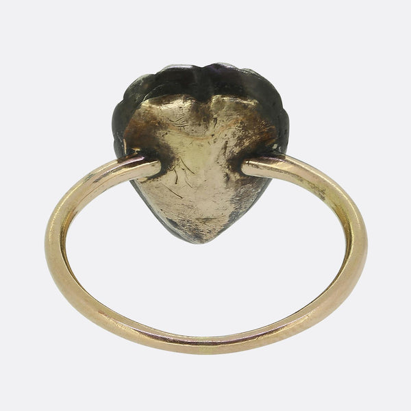 Georgian Sapphire and Diamond Cluster Ring