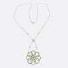 Art Deco Demantoid Garnet and Diamond Necklace