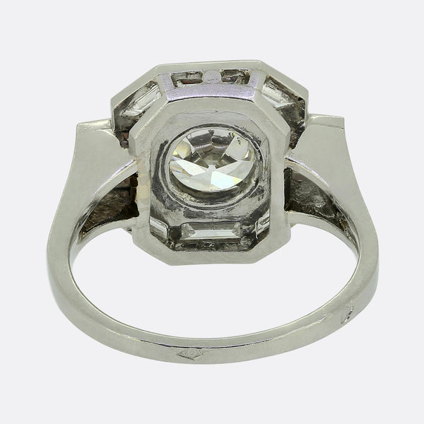 Late Art Deco 1.80 Carat Diamond Ring