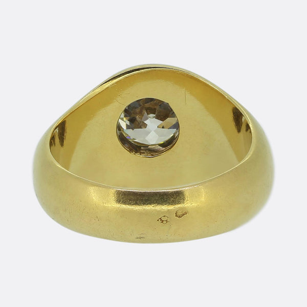 1.40 Carat Old Mine Cut Diamond Single-Stone Ring