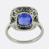 Art Deco 2.70 Carat Ceylon Sapphire and Diamond Ring