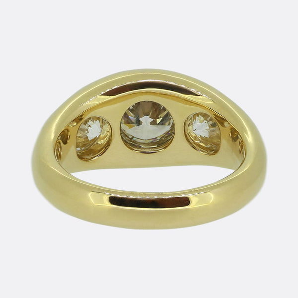3.09 Carat Diamond Three-Stone Ring