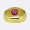 Vintage Burmese Ruby White Enamel Ring