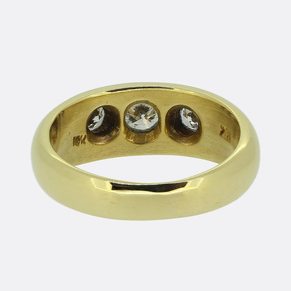 0.41 Carat Diamond Three-Stone Gypsy Ring