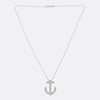 Tiffany & Co Diamond Anchor Pendant Necklace