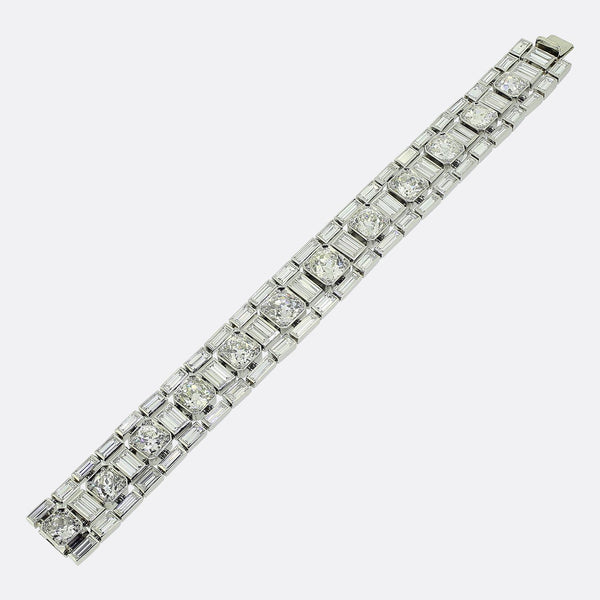 Art Deco 32.00 Carat Diamond Bracelet