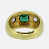 Antique Emerald and Diamond Three-Stone Ring