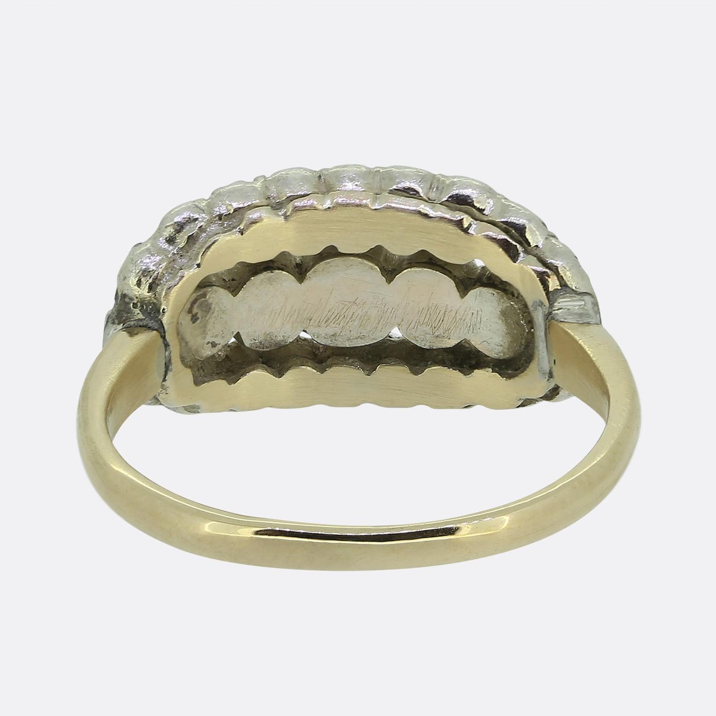 Georgian Old Cut Diamond Three-Row Ring