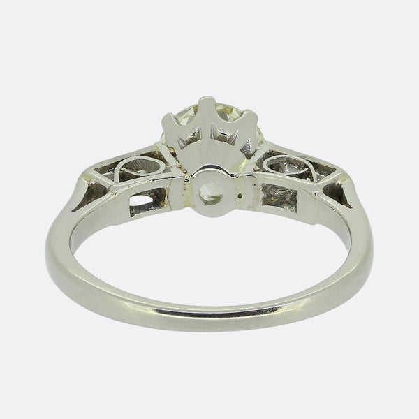 Art Deco 1.00 Carat Diamond Engagement Ring
