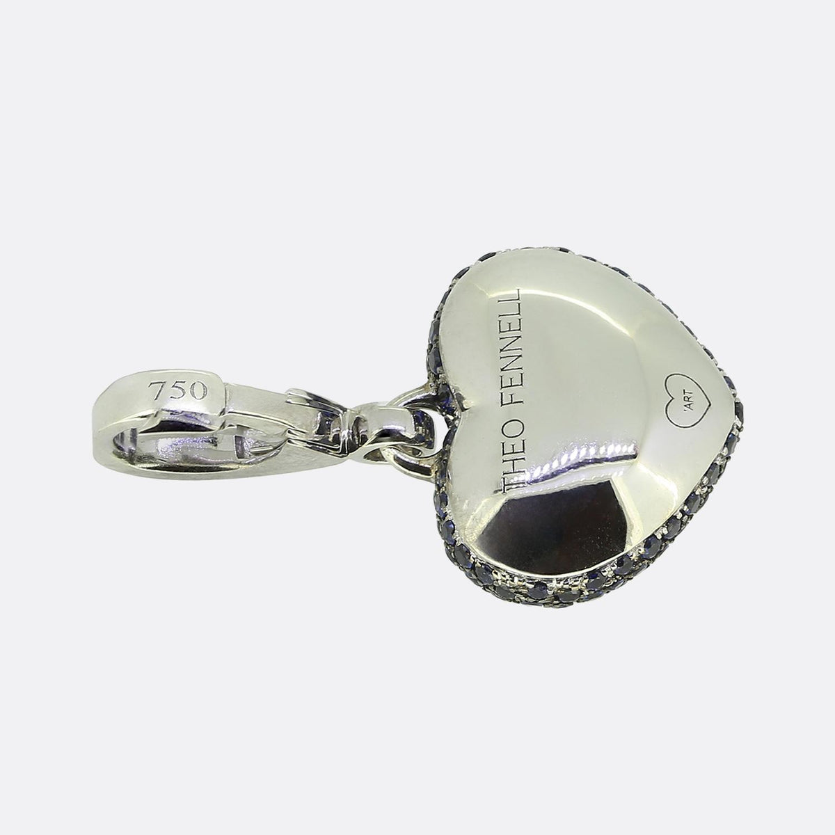 Theo Fennell Sapphire and Diamond Evil Eye Art Pendant