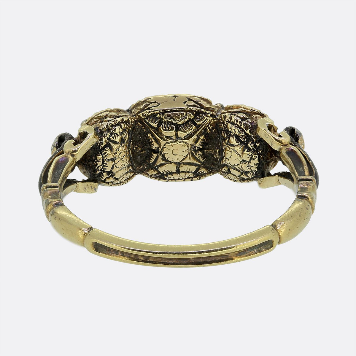 Georgian Rose Cut Diamond Three-Stone Ring