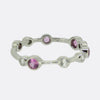 Boodles Full-Hoop Pink Sapphire and Diamond Raindance Ring Size T (61.5)