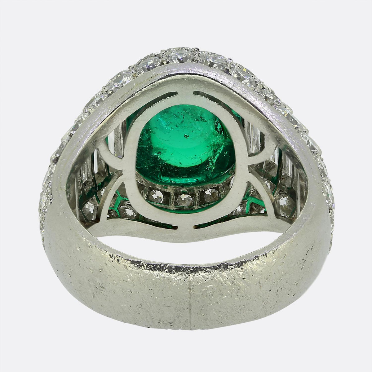 Bvlgari 4.91 Carat Emerald and Diamond Trombino Ring