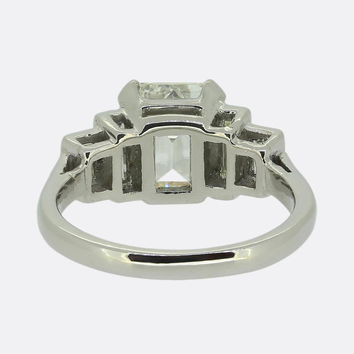 2.25 Carat Emerald Cut Diamond Five-Stone Ring