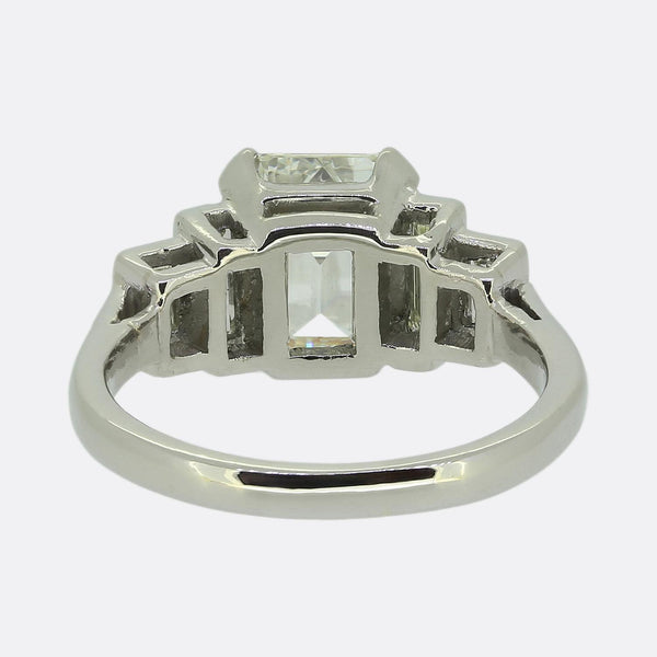 2.25 Carat Emerald Cut Diamond Five-Stone Ring
