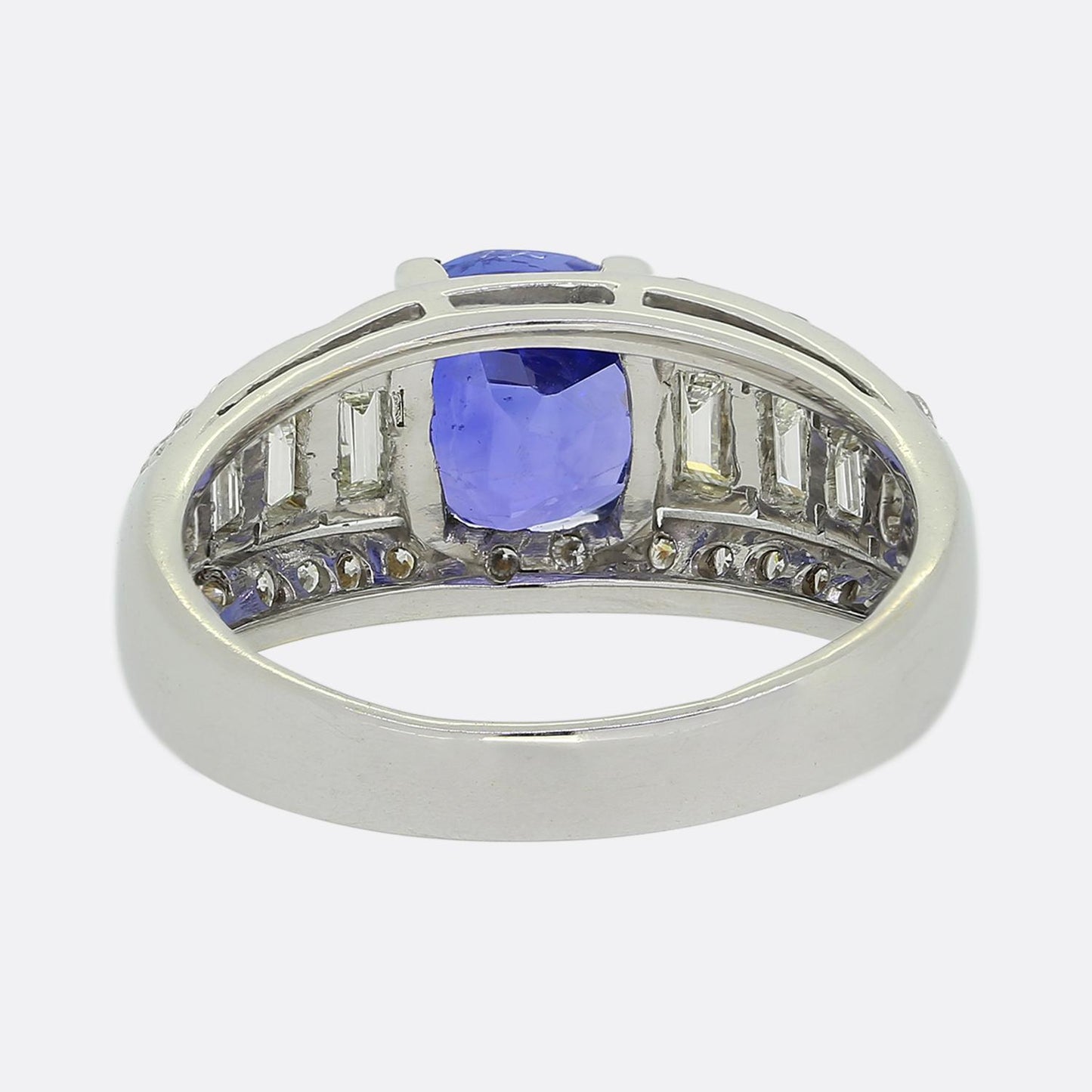 2.50 Carat Ceylon Sapphire and Diamond Cluster Ring