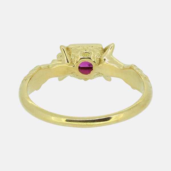 Renaissance Revival Burmese Ruby Ring