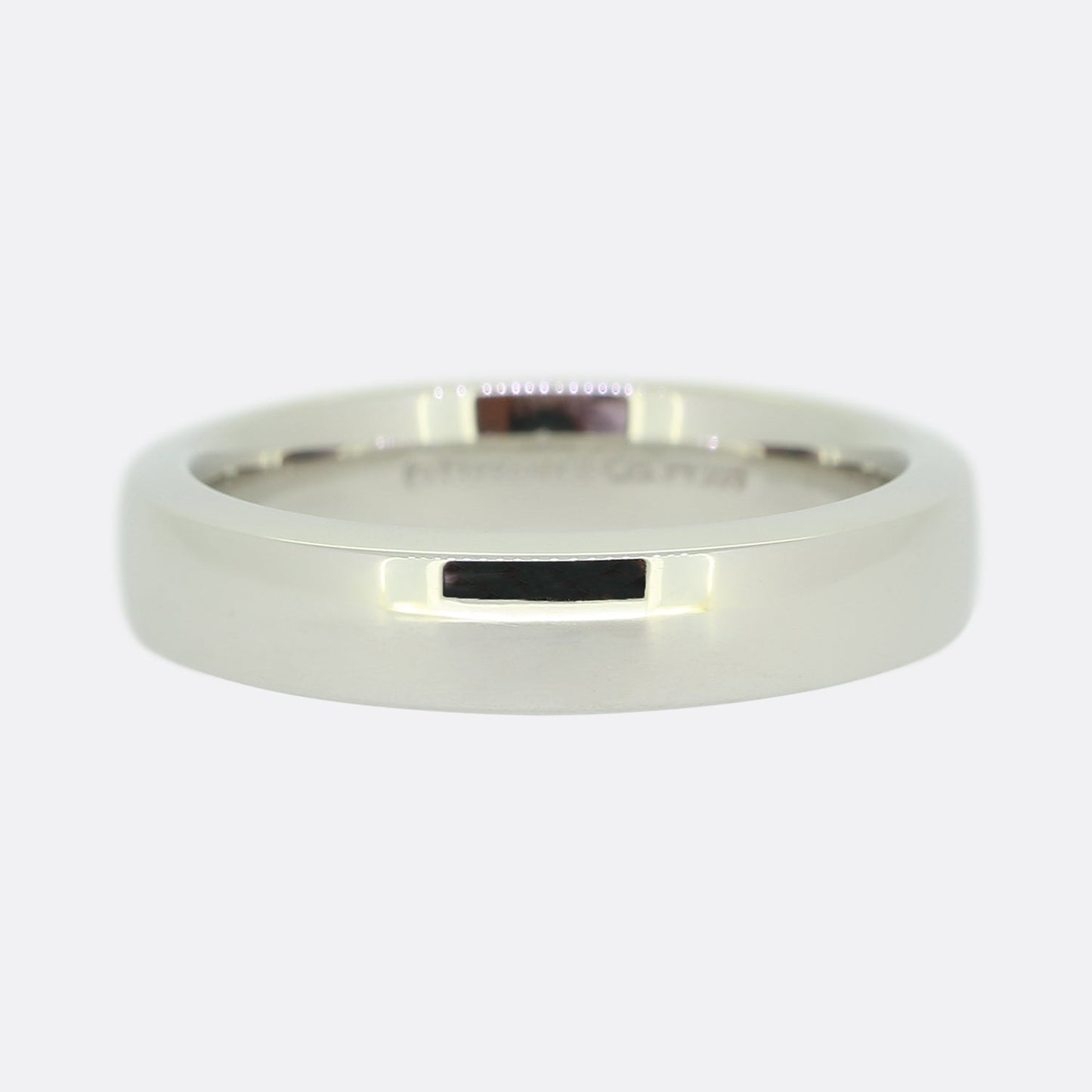 Tiffany & Co. Platinum 4mm Band Ring Size Q