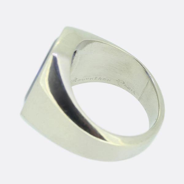 Boucheron Sapphire Intaglio Signet Ring