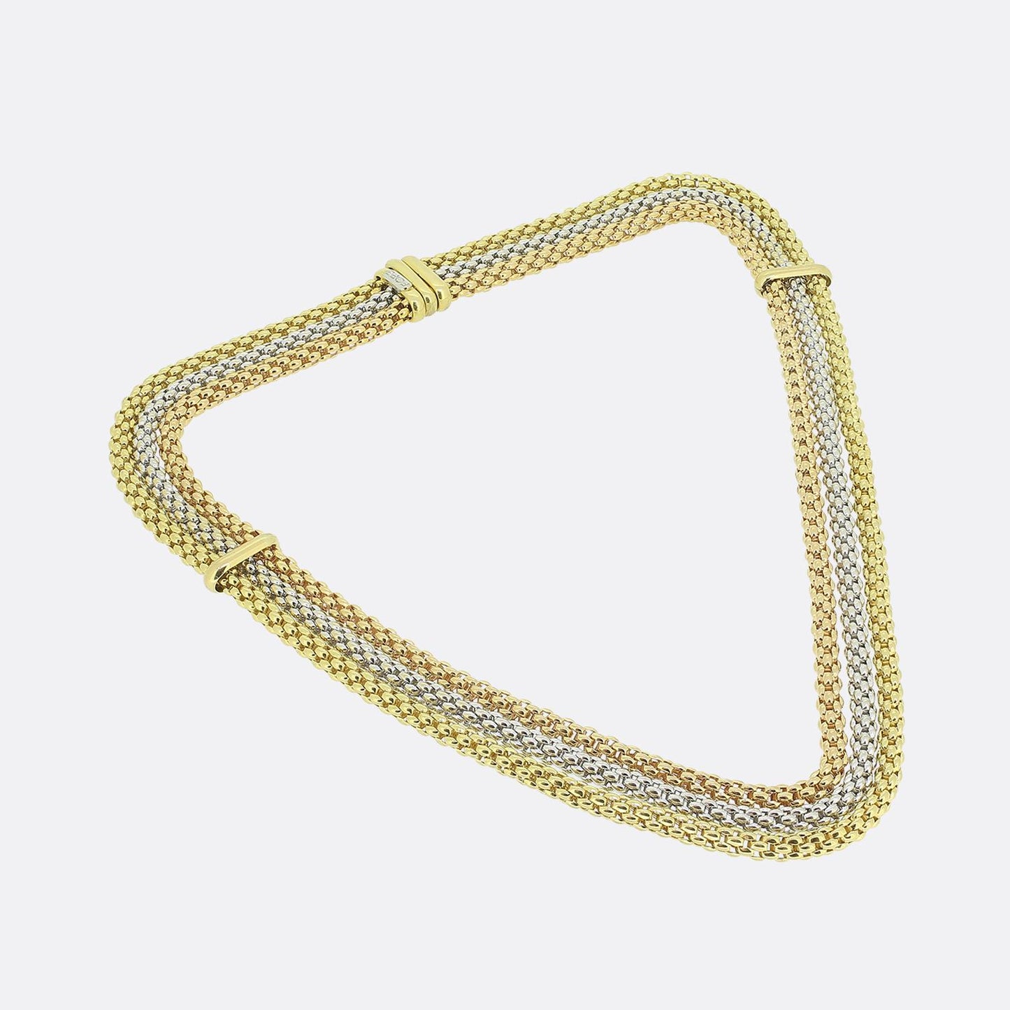 Fope Tricolour Three-Row Necklace