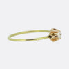 Vintage 0.12 Carat Diamond Stackable Flower Ring