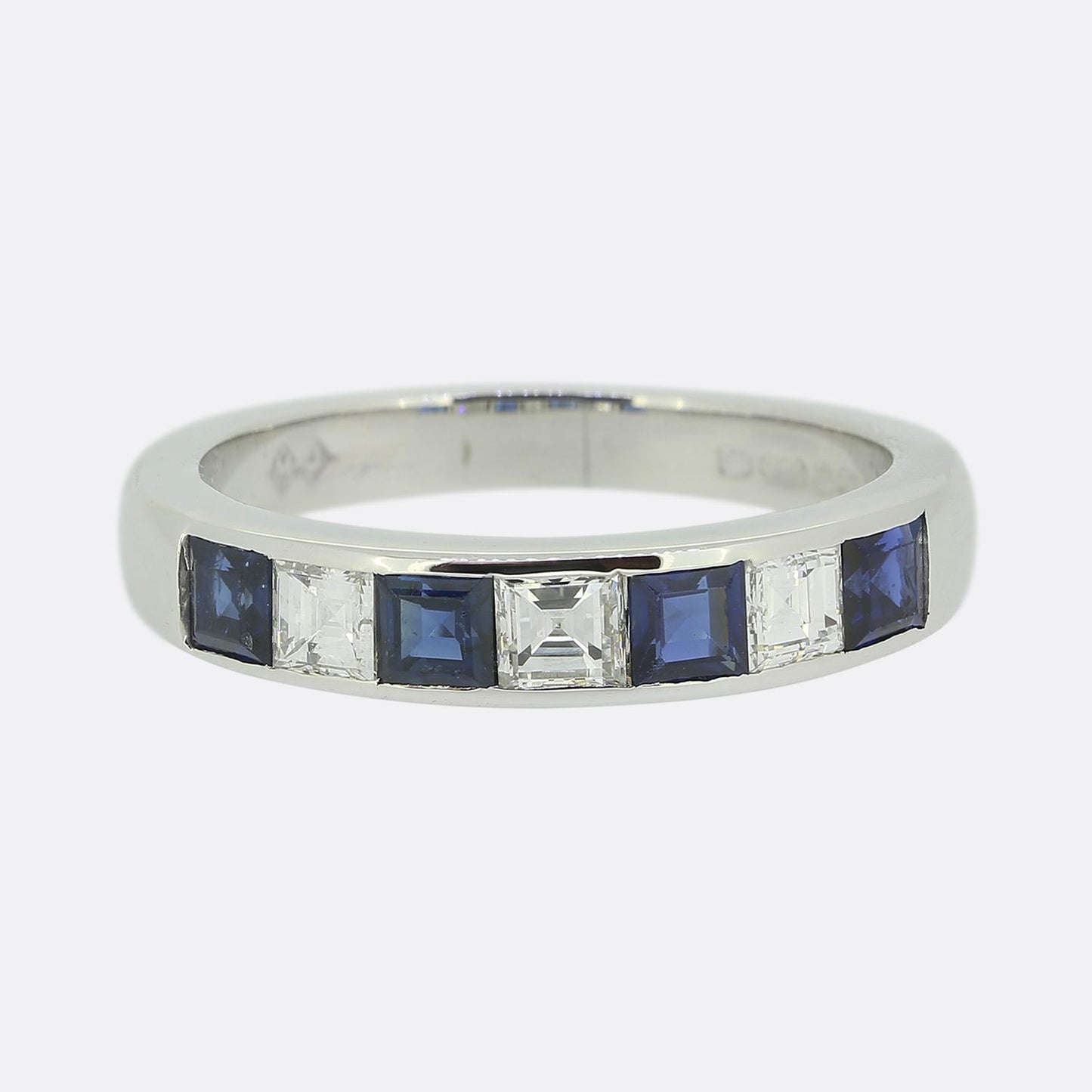 Vintage Sapphire and Diamond Band Ring