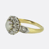 Edwardian Natural Pearl and Diamond Cluster Ring