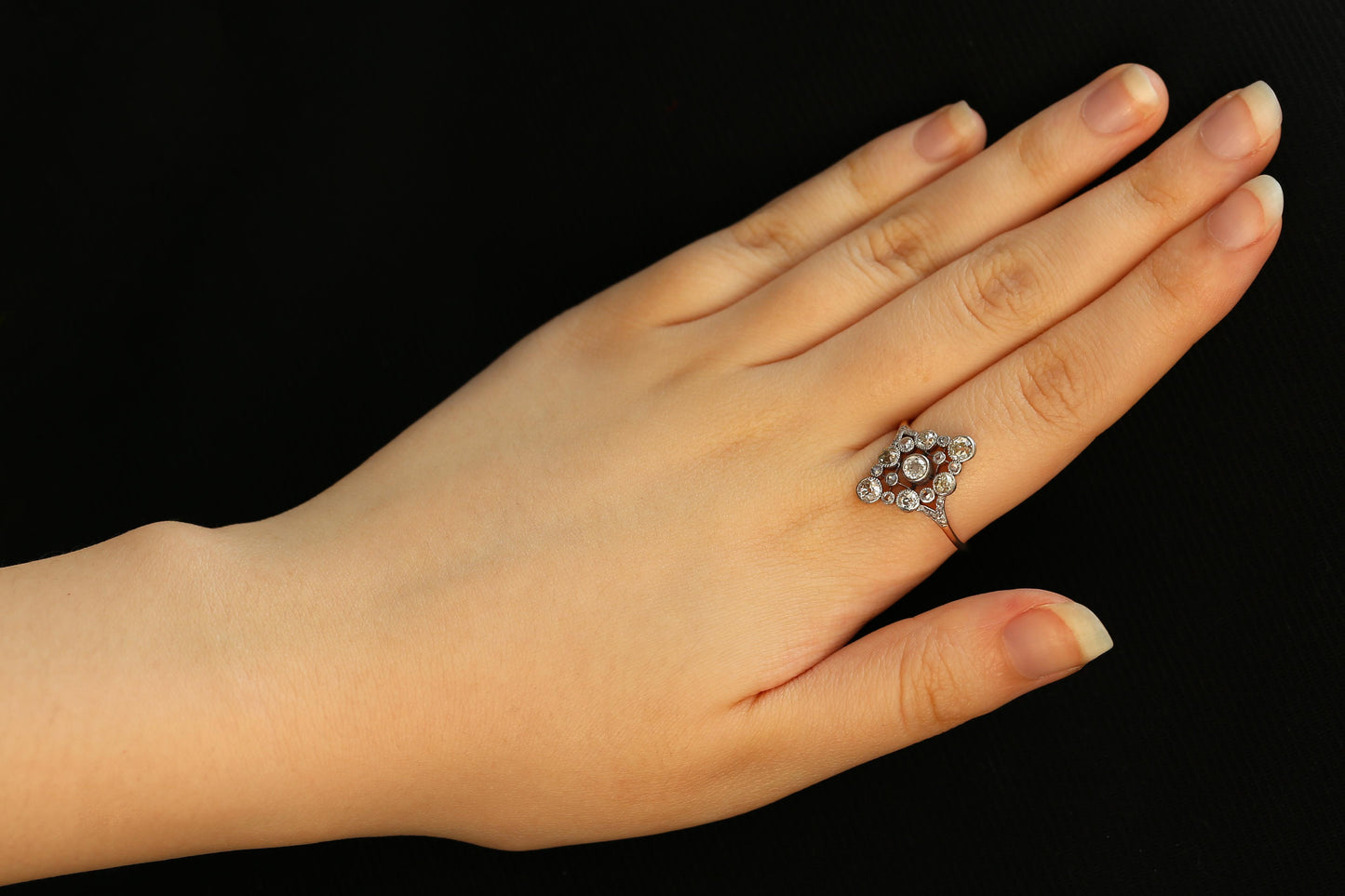 Edwardian Diamond Navette Ring