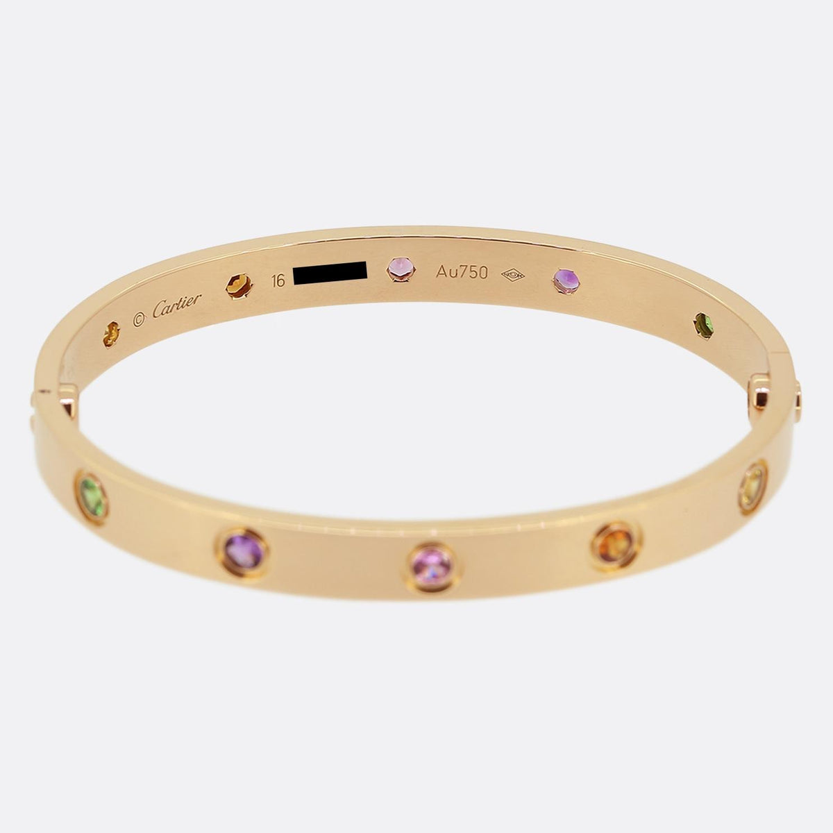 Cartier Coloured Stones LOVE Bangle Size 16 – The Vintage Jeweller