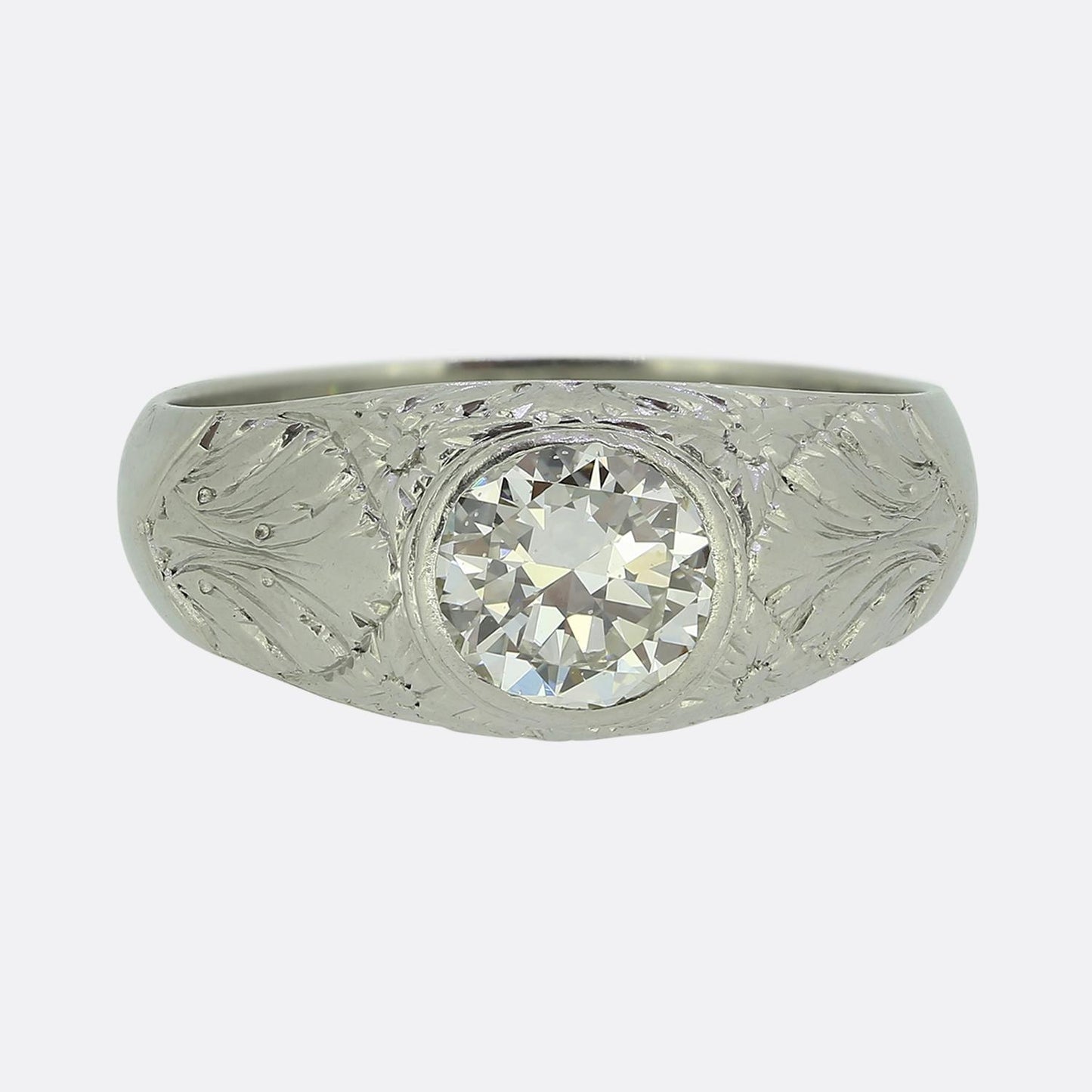 Antique 1.10 Carat Single-Stone Diamond Ring