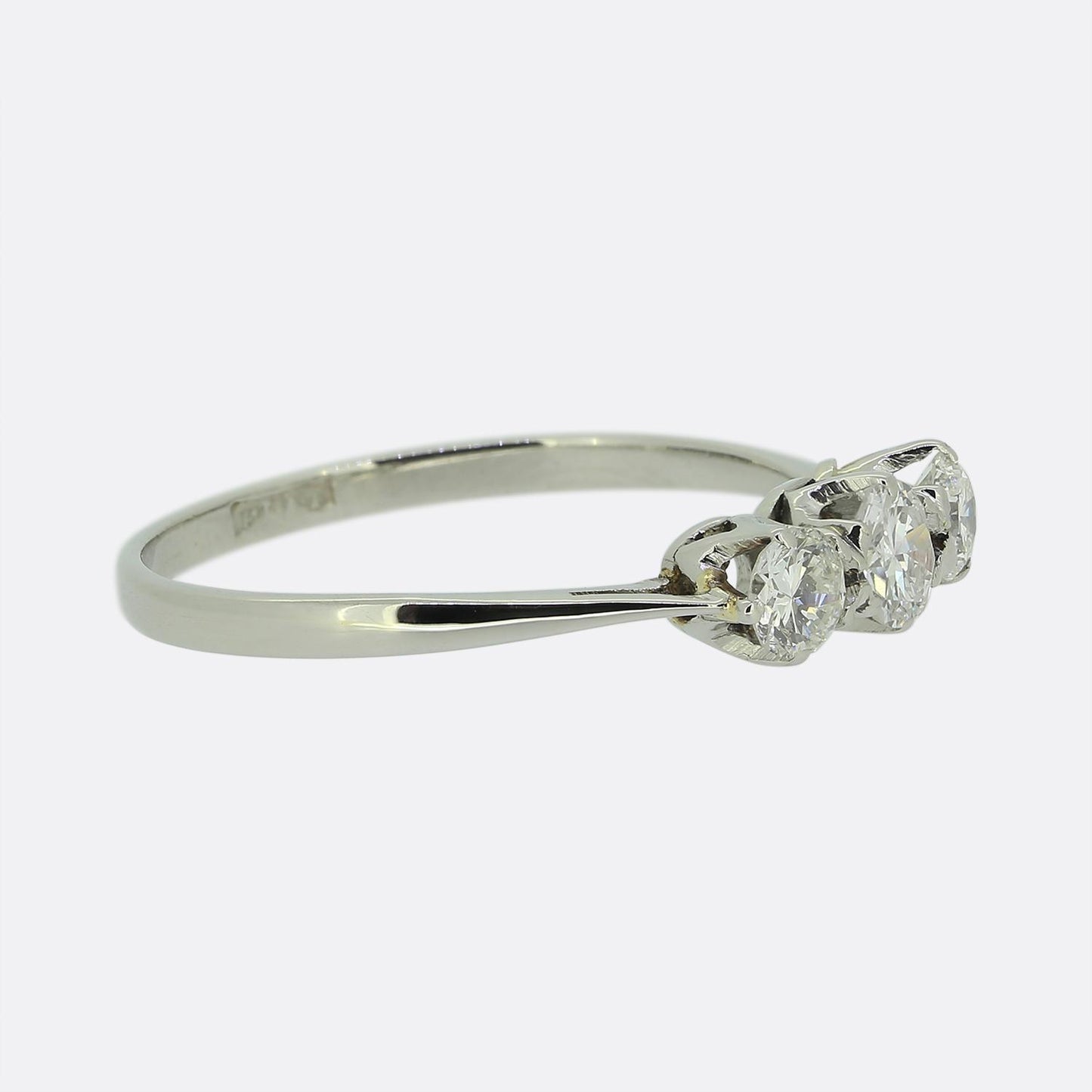 Vintage 0.70 Carat Diamond Three Stone Ring