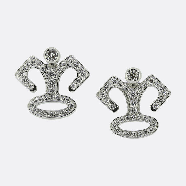 Garrard Diamond Cluster Earrings