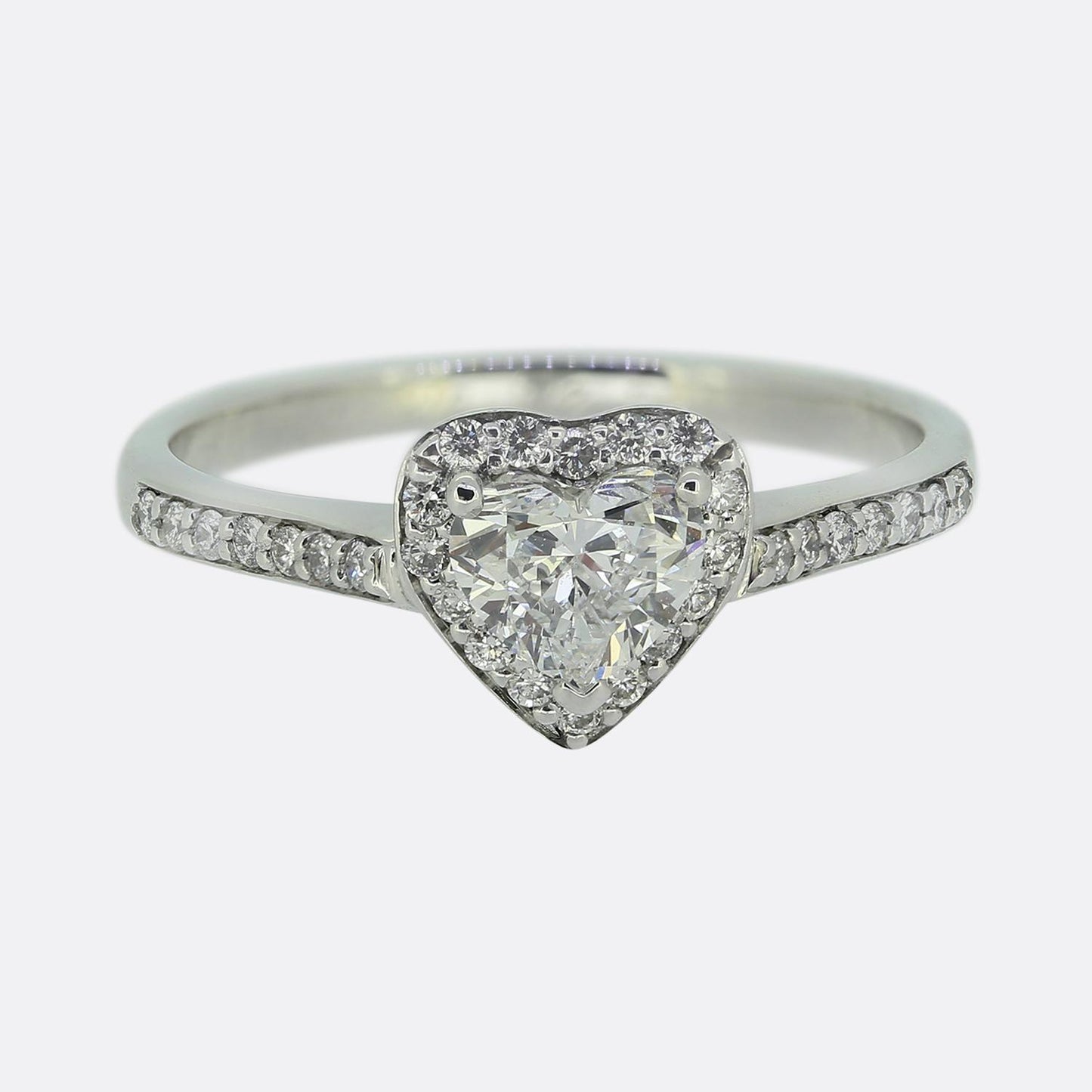 0.60 Carat Heart-Shaped Diamond Cluster Ring