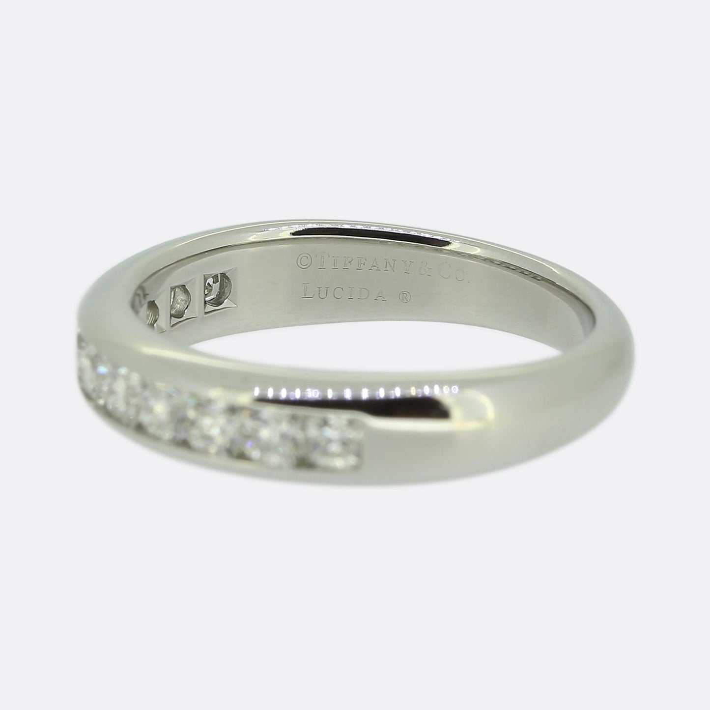 Tiffany & Co. 0.55 Carat Lucida Diamond Half-Eternity Ring