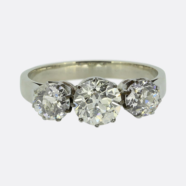 Antique Diamond Three-Stone Ring