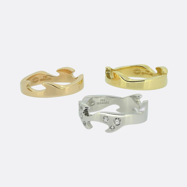 Georg Jensen Fusion 3pcs Ring Size J (49)