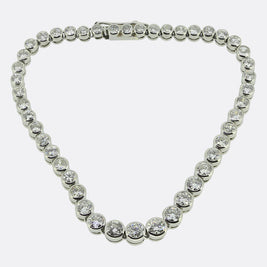 5.00 Carat Old Cut Diamond Line Bracelet